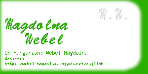 magdolna webel business card